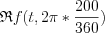 $  \mathfrak{R}f(t, 2\pi*\frac{200}{360})