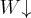 $W \hspace{-3pt} \downarrow$