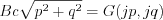 $                  Bc\sqrt{p^2+q^2}=G(jp,jq)