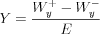 $
Y=\frac{W_{y}^{+}-W_{y}^{-}}{E}