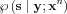 $ \wp \left ( \mathbf{s} \mid\mathbf{y} ;\mathbf{x}^{n} \right )