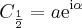 $C_{ \frac{1}{2} } = a \mathrm{e}^{ \mathrm{i} \alpha}$