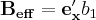 \label{B_eff_on_resonance}
\mathbf{B_{eff}} = \mathbf{e'_x} b_1