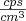 \frac{cps}{cm^3}