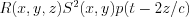 R(x,y,z)S^{2}(x,y)p(t-2z/c)