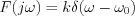 $  F(j\omega)=k\delta(\omega-\omega_0)