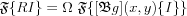 $\mathfrak{F} \{ RI \} = \Omega \ \mathfrak{F} \{ [\mathfrak{B}g](x,y)\{ I \} \}