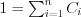 1=\sum_{i=1}^{n} C_i