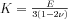 K=\frac{E}{3\left ( 1-2\nu  \right )}