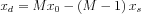 $  x_{d}=Mx_{0}-\left (M-1  \right )x_{s}