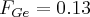 F_{Ge}=0.13