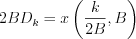 $2BD_k=x\left(\frac{k}{2B},B\right)