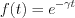 $f(t) = e^{-\gamma t}